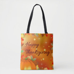 Frohes Erntedankfest Farbige Herbstblätter Tasche