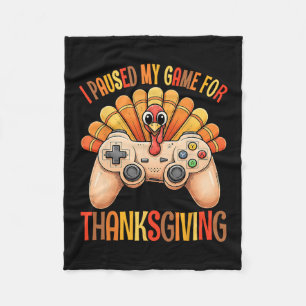 Frohes Erntedankfest Gamer Herbst Truthahn Gamer J Fleecedecke