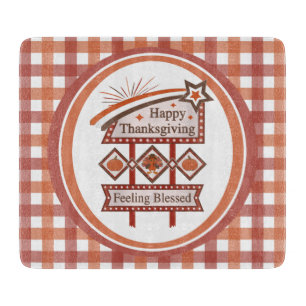 Frohes Erntedankfest Gefühlvolles Retro-Schild Schneidebrett