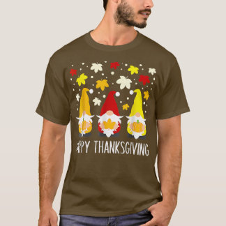 Frohes Erntedankfest Gnome Herbst T-Shirt