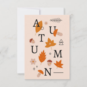 Frohes Erntedankfest Herbst Alphabet Dankeskarte