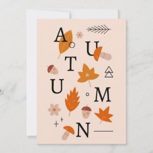 Frohes Erntedankfest Herbst Alphabet Einladung