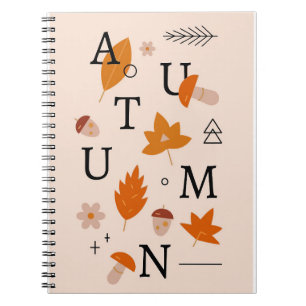 Frohes Erntedankfest Herbst Alphabet Notizblock