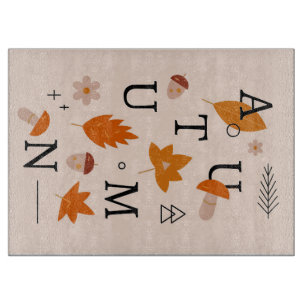 Frohes Erntedankfest Herbst Alphabet Schneidebrett