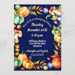 Frohes Erntedankfest Herbst Erntefeier Einladung