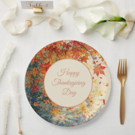 Frohes Erntedankfest, Herbst Herbstsaison, Modern Pappteller
