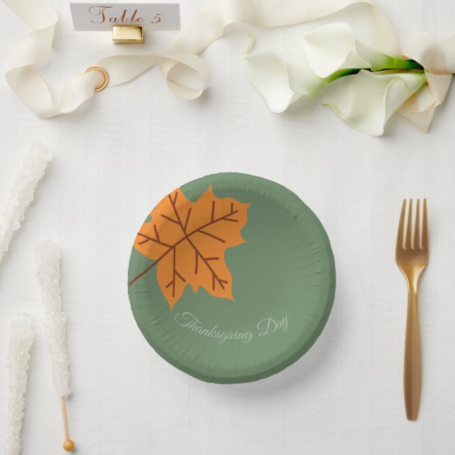 Frohes Erntedankfest, Herbst, Modern Pappteller (Hochzeit)