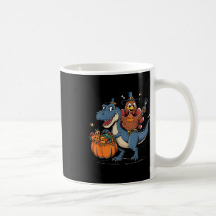 Frohes Erntedankfest Kinder Lustiger Truthahn Reit Kaffeetasse