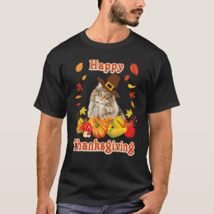 Frohes Erntedankfest Norwegische Waldkatze Ich Bin T-Shirt