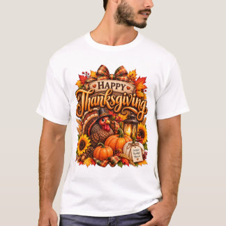 Frohes Erntedankfest Pute T-Shirt