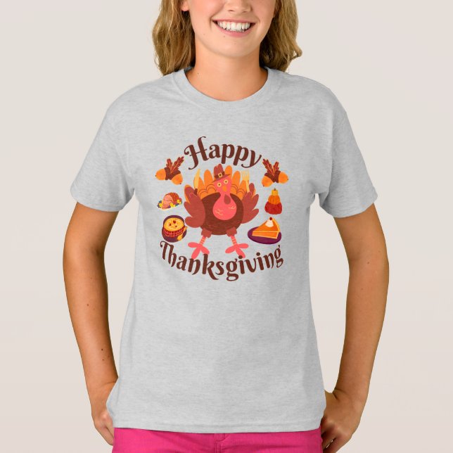 Frohes Erntedankfest T-Shirt (Vorderseite)
