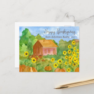 Frohes Erntedankfest von Realtor House Sunflowers  Postkarte