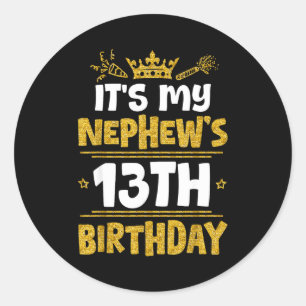 Frohes Es Ist Der 13. Geburtstag Meines Neffen 201 Runder Aufkleber