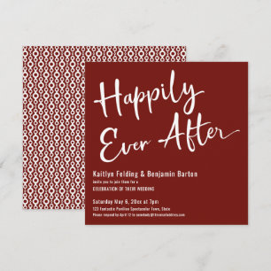 Frohes Ever After White on Wine Wedding Event Einladung