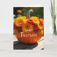 Frohes FALLOWEEN Blank innen Wasserfarben-Kürbis