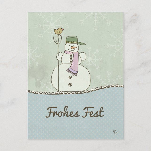 Frohes Fest Postkarte (Vorderseite)