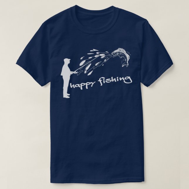 Frohes Fischen Erbrechen Fischspten auf Angler 148 T-Shirt (Design vorne)