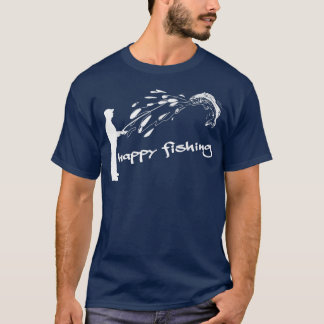 Frohes Fischen Erbrechen Fischspten auf Angler 148 T-Shirt