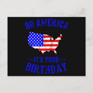 FROHES GEBURTSTAG AMERIKA Unabhängigkeitstag Postkarte