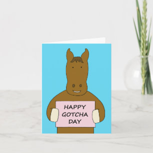 Frohes Gotcha-Tag Pferd Karte
