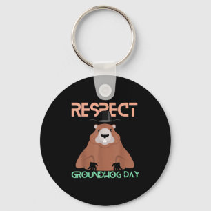 Frohes Groundhog Day 2023 Liebhaber Kostüm Lustige Schlüsselanhänger