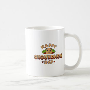 Frohes Groundhog Day Männer Frauen Jungen Mädchen Kaffeetasse