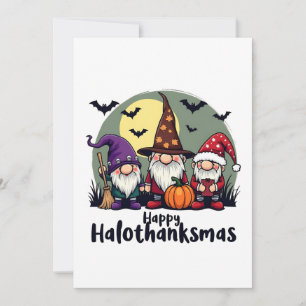 Frohes Hallothanksgiving Weihnachten Halloween Gno Einladung