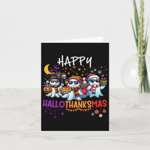 Frohes Hallothanksmas Gespenst Halloween Erntedank Karte