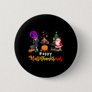 Frohes Hallothanksmas Halloween Erntedankfest Froh Button