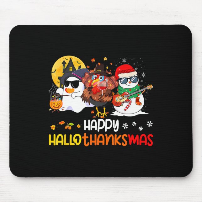 Frohes Hallothanksmas Süßer Geist Halloween Ernted Mousepad (Vorne)