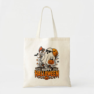 Frohes Halloween 2026 Geist mit Sonnenbrille Tragetasche