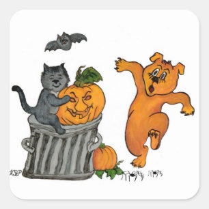 Frohes Halloween! 5 Quadratischer Aufkleber