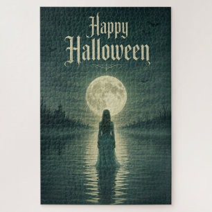 Frohes Halloween Ätherisch Gothic Mondlicht Silhou