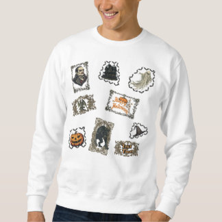 Frohes Halloween auf einem Weißen Sweatshirt