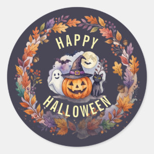 Frohes Halloween-Aufkleber Runder Aufkleber