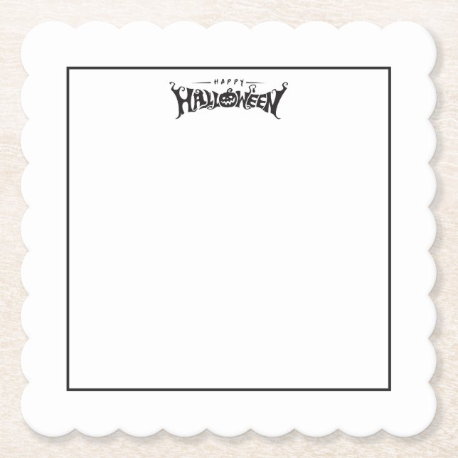frohes halloween einfaches postkarte untersetzer (Vorderseite)