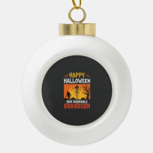 Frohes Halloween Enkel Skelett Kürbis Keramik Kugel-Ornament