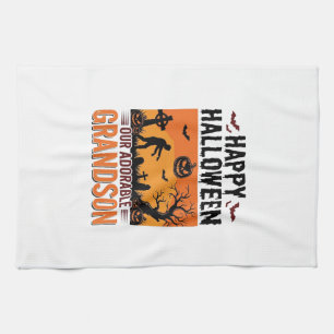 Frohes Halloween Enkel Vintage Grusel-Shirt Desi Geschirrtuch