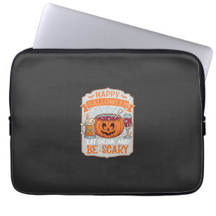 Frohes Halloween Essen Trinken Sei Gruselig Kürbis Laptopschutzhülle