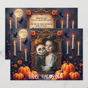 🎃 Frohes Halloween-Foto-Karte mit individuellem B Einladung