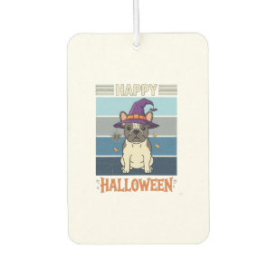 Frohes Halloween Französische Bulldogge Hexe Spinn Autolufterfrischer