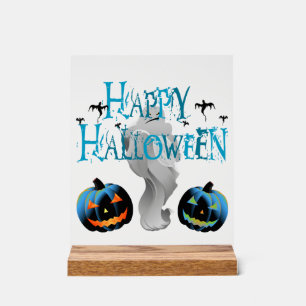 Frohes Halloween-Gespenst -Halloween-Kostüm Kürbis Acrylschild
