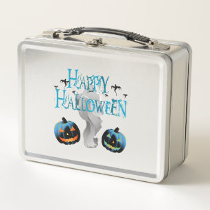 Frohes Halloween-Gespenst -Halloween-Kostüm Kürbis Metall Brotdose
