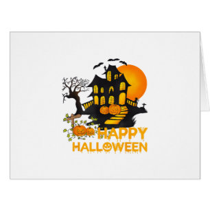 Frohes Halloween Gruseliger Kürbis Spukhaus Männer