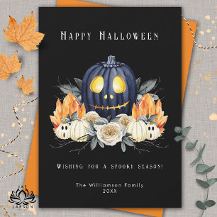 Frohes Halloween Gruseliger Samhain Kürbisse Krist Feiertagskarte