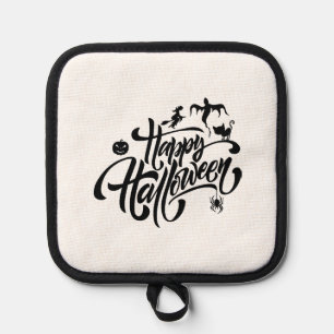 frohes Halloween, Halloween-Party, lustiges Hallow Topflappen