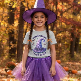 Frohes Halloween Hexen Lila Gingham Hexenhut T-Shirt