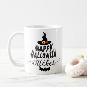 Frohes Halloween Hexen Typografie Halloween Kaffeetasse