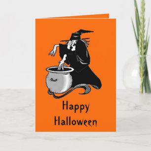 Frohes Halloween - Hexenbrauen Karte