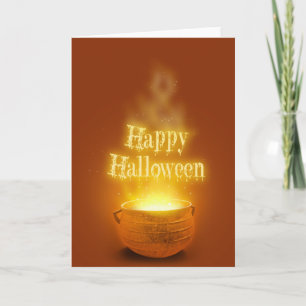 Frohes Halloween Hexenkessel Karte